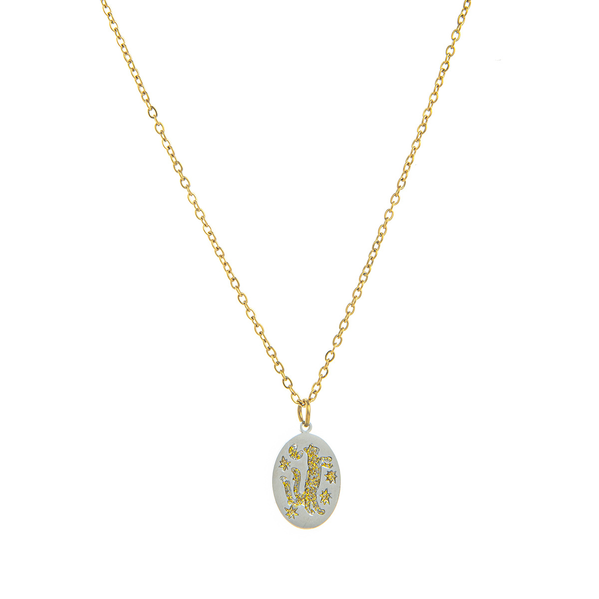 Gold dripping cat + gold chain
