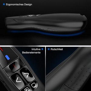 30m Range Wireless PowerPoint telecomando 2.4 GHz puntatore Laser rosso per Mac OS PPT/Google diapositive/presentazione presentatore - Product Image 5