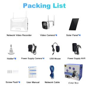 8CH Solar <span class=keywords><strong>Wifi</strong></span> <span class=keywords><strong>Camera</strong></span> <span class=keywords><strong>Security</strong></span> System Kit com Cctv 2K Bullet <span class=keywords><strong>Camera</strong></span> para Hmoe