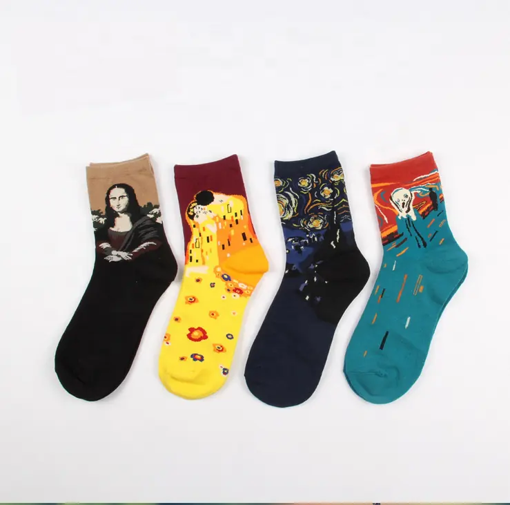 Berühmte Malerei Kunst Design Socken 3D Foto druck