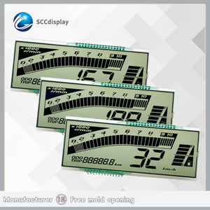 Ucuz fiyat özel HTN pozitif 4.5V segmentli LCD ekran s 7 monokrom segmentli LCD ekran modülleri