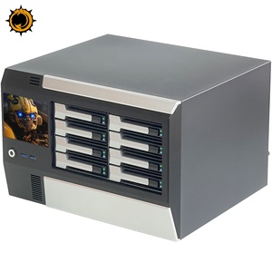 MATX- NASケース8ベイブラックミニITXフォームコンピュータストレージサーバーシャーシSFF8643 Sasバックプレーンホットスワップ可能サポートFLEX PSU - Product Image 2
