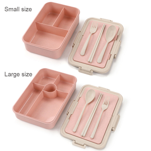 Storage Boxes Food Containers with Compartments Cutlery for Kids Children Wheat Straw Fibre Corn <strong>Starch</strong> Lunch <strong>Box</strong> - Product Image 5