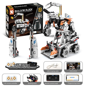 847+pcs Building Block Toys 2.4G Remote Control <strong>Programming</strong> 4 Channel Wifi Stunt <strong>Robot</strong> Toys for Kids Age 6+