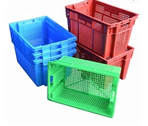 Fruits Packaging Plastic Turnover Box <strong>Nested</strong> <strong>and</strong> <strong>Stacked</strong> <strong>Crate</strong> Reusable Heavy Duty Mesh Type Plastic <strong>Crate</strong>