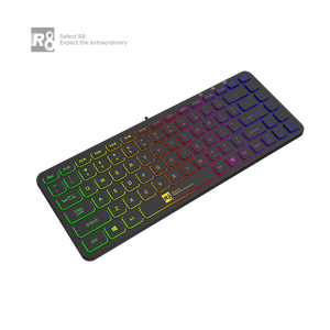 OEM personalizado al por mayor PC con cable Mini Gaming Multi Color LED Membrana Teclado con modo de encendido y apagado