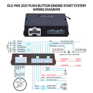 Full Functions PKE Keyless Entry System <strong>Push</strong> <strong>Button</strong> Engine <strong>Start</strong> Stop Remote Starter PKE Car Alarm With Remote for Toyota - Product Image 4