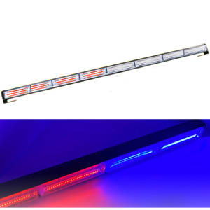 8LED 47 Inch <strong>12V</strong>-24V <strong>80W</strong> COB <strong>LED</strong> Strobe Rooftop Traffic Advisor Flashing Emergency Warning Light Bar with Suction Amber Red&amp;Blue - Product Image 1