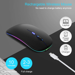 Nhà Máy Bán buôn chơi game Chuột không dây với tùy chỉnh LED Backlit mini phong cách cho PC USB máy tính xách tay UBOX Logo trạng thái - Product Image 3