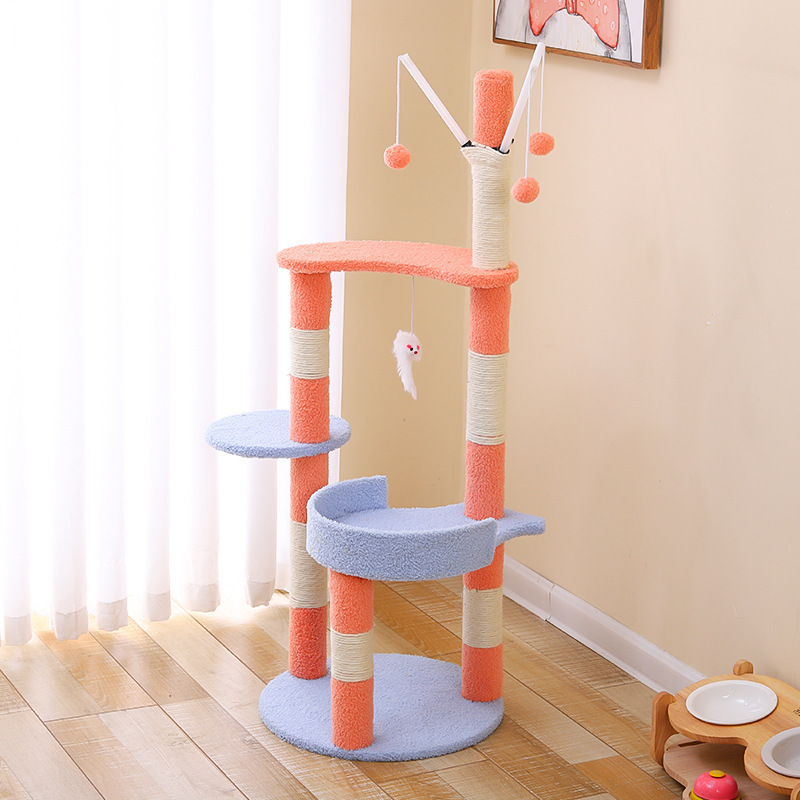 Four-tiered blue fish-shaped climbing frame