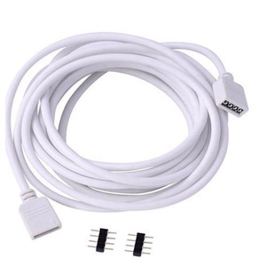 4PIN RGB ส่วนต่อขยายสายเคเบิล1ม. 2ม. 3ม. 5ม. 10ม. DC 12V สีดำชายหญิงขยายสายไฟสำหรับ2835 5050 LED Strip Light - Product Image 6