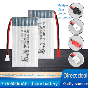 공장 3.7 v 802540 600mah 배터리 자동차 lipo 셀 주도 비행기 비행기 원격 제어 장난감 배터리 <span class=keywords><strong>rc</strong></span> 헬리콥터 - Product Image 2