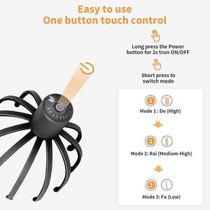 Vente chaude masseur anti-Stress Usb électrique sans fil Silicone pieuvre tête masseur cuir chevelu - Product Image 3