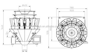 Tự Động 14 Đầu Kết Hợp Quy Mô Cho Ăn-Kiểm Soát Định Lượng Cho Trọng Lượng Và Đếm Hạt Tiêu Thạch Trái Cây - Product Image 6