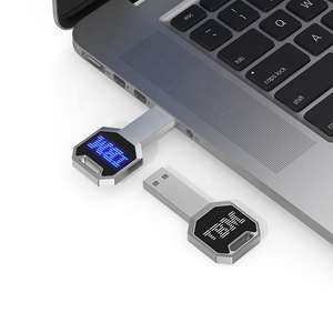 批发高端钥匙形u盘带发光二极管灯定制Logo钥匙商务礼品u盘新款Pendrive - Product Image 6