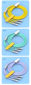 Adedi 1 adet şık tasarım 3-in-1 120W USB a tip-c veri kablosu süper hızlı şarj Android ve iphone'lar ile uyumlu - Product Image 2