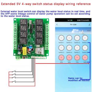 Tuya8チャンネルWiFi/Zigbeeリモートコントロールリレーサポート4ウェイ回路ステータスディスプレイ4温度および湿度入力制御 - Product Image 3