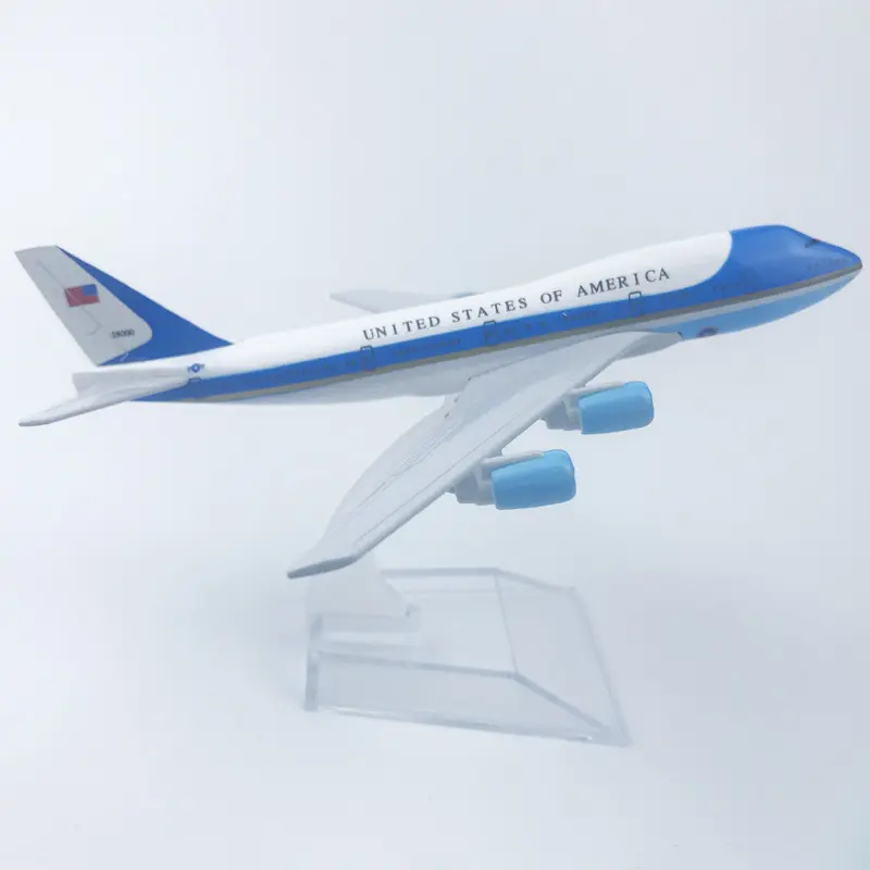 16 ซม.สหรัฐอเมริกา USA Air Force One โบอิ้ง 747 เครื่องบินDiecastโลหะผสมเครื่องบินรุ่น