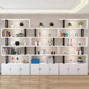 Hiện đại <span class=keywords><strong>showcase</strong></span> kim loại sáng tạo cuốn sách hiển thị giá đồ nội thất kệ sách khách sạn làm tóc beauty salon sản phẩm tủ trưng bày - Product Image 4