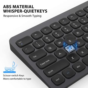Teclado inalámbrico de 2,4 GHz con teclado numérico Teclado bruja de diseño de tamaño completo para Windows Mac I.OS