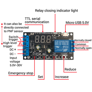 WUZHI ZK-TD2 <strong>Delay</strong> Relay Module 5V12V24V Fully Compatible Trigger Cycle Timing Industrial Anti Overshoot Upgrade - Product Image 3