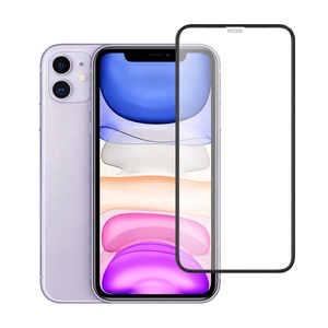 Premium 9H tam kapsama temperli cam iphone X Xr Xs Max ekran koruyucu ile siyah Boarder - Product Image 1