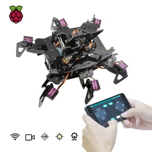 WiFi-Kamera AI Spider Hexapod Robot Pädagogischer DAMPF für Raspberry Pi 4Gen 4B/3B Smart Robot mit WiFi-Kamera und AI-Funktionen - Product Image 4