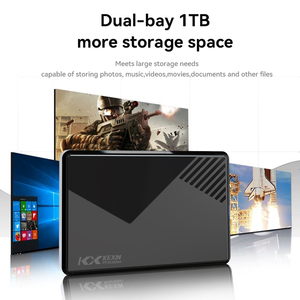 Dual Bay Ổ Cứng Di Động 500GB 1Tb 2Tb Micro USB 3.0 Tốc Độ Cao Bên Ngoài HDD Bền Nhựa Màu Đen Thiết Bị Biểu Tượng Tùy Chỉnh - Product Image 2