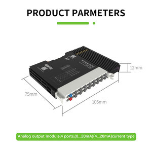 Módulo IO de salida analógica PLC Soporte de sistema de bus distribuido IP20 4 módulos tipo actual - Product Image 3