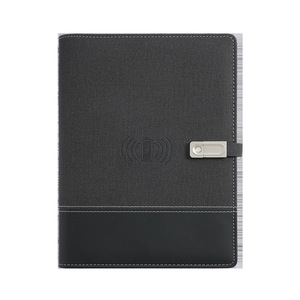 A5 PU Cover Notebook Power Bank con bloqueo magnético Notebook de carga inalámbrica con 3 USB para teléfono móvil - Product Image 4