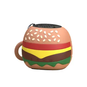 T77 Hamburger Draadloze Bt Mini Speaker Stofdichte Waterdichte Geavanceerde Touch Cartoon Burger Stereo Bass Actieve Speaker - Product Image 1