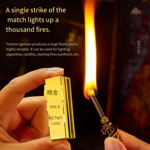 创意便携式金条造型打火机独特个性设计防水小吊坠时尚适合香烟使用 - Product Image 5