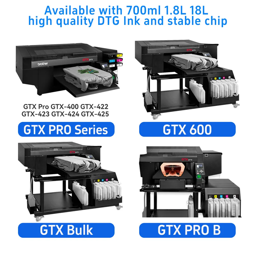 ブラザーGTX PRODTGプリンターシャツバルクインク用18リットルチップテキスタイル印刷機バケット詰め替えインクバレル