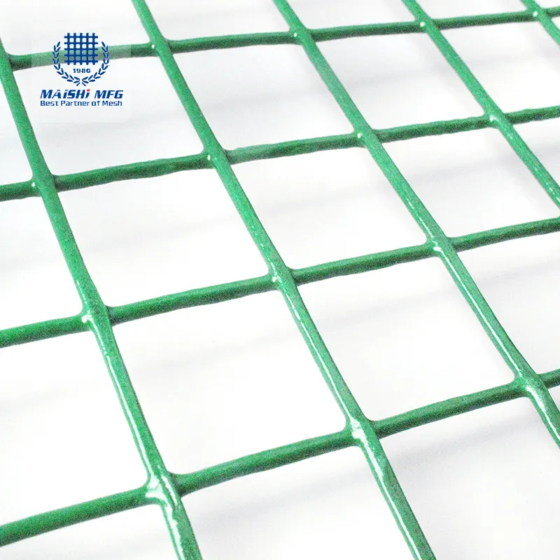 Factory Supply Green PVC Coated Welded Wire Mesh Fence 4 x 4 welded wire mesh fence