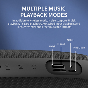 Altavoz inalámbrico portátil de 50W, Subwoofer IPX6, resistente al agua, compatible con NFC, EQ, TWS, tarjeta TF, USB, función de Banco de energía - Product Image 6