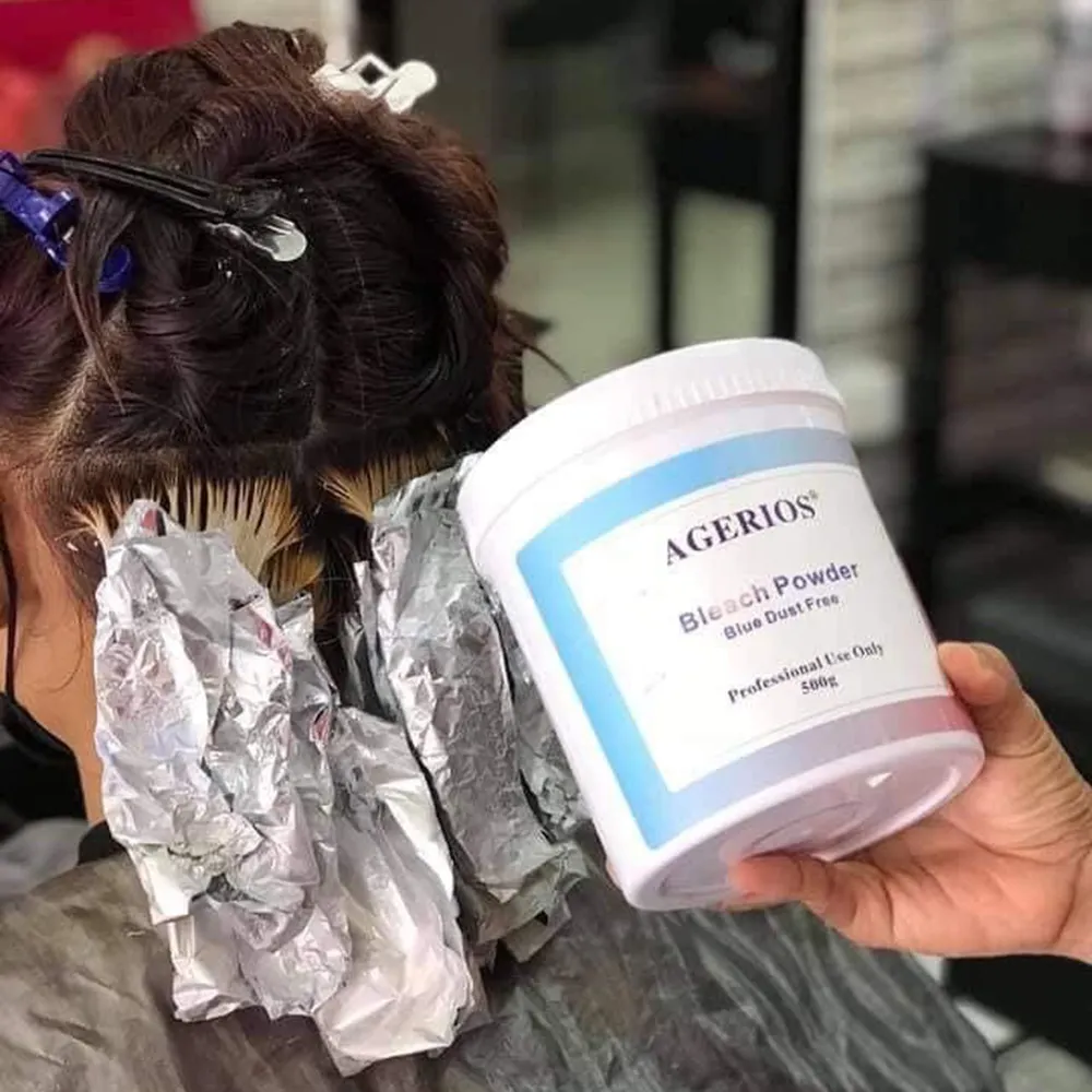 Agerios Professional Salon Hair Bleaching Powder Semipermanente Larga duración Fácil coloración con resultado estable