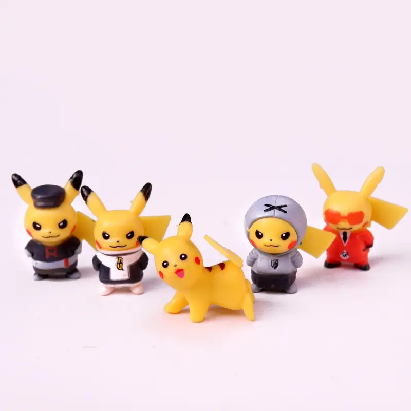 Sıcak satış 10 stilleri küçük poke-mon şekil Ninja Pikachu Anime figürleri Pokemoned gitmek aksiyon figürü oyuncak çocuklar için