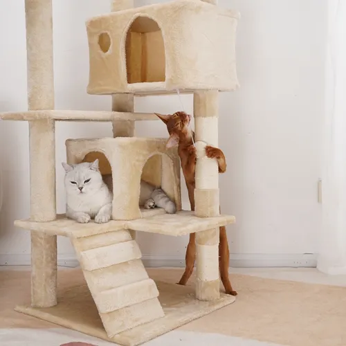 Tour d'arbre à chat élégante et écologique, poste à gratter, grande maison, tour à gratter, livraison gratuite