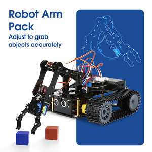 Hindernis vermeidung IR-Tracking APP-Steuerung STEM Lernen Roboterarm Tank Chassis Smart Kit für Arduino