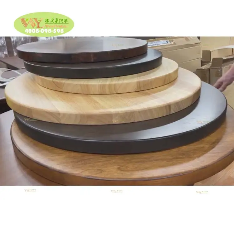 Tavoli rotondi personalizzati in legno massello in legno massello di quercia/Suar noce piani da tavolo da Bar in legno