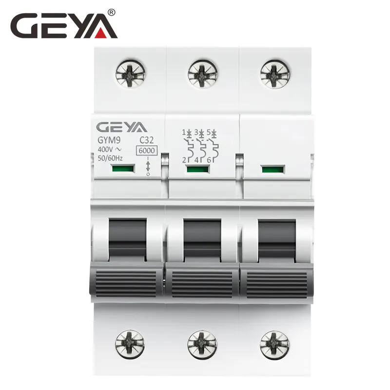 GEYA-GYM9-32A-3P tipo A, nuevo modelo, C60, C65, 63A, Merlin, Gerin, 6KA, 10KA, MCB, IEC60898