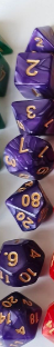 7 pièces violet