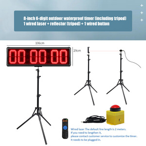 Cronometro per il conto alla rovescia sportivo con Timer Laser da corsa con cavo per l'allenamento di corsa di cavalli con telecomando e pulsante treppiede - Product Image 2