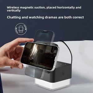 Çok fonksiyonlu 3-in-1 akıllı saat telefon şarj standı 15W hızlı şarj kablosuz şarj güç banka araç kullanımı için İngiltere AU prizler - Product Image 4
