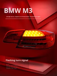 For BMW 3 Series <strong>E92</strong> M3 Tail Light Assembly Modified <strong>LED</strong> Running Water Turn Signal with Clear and <strong>Red</strong> Lens New Condition 12V - Product Image 4