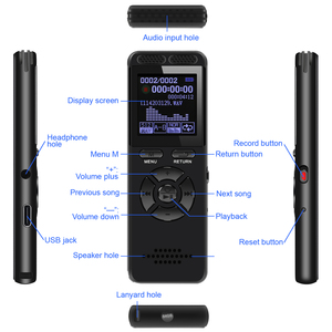 D00 Mini Digital Voice Recorder Professional HD <strong>Recording</strong> with Built-in Mic WAV MP3 Player for Lectures Meetings - Product Image 5