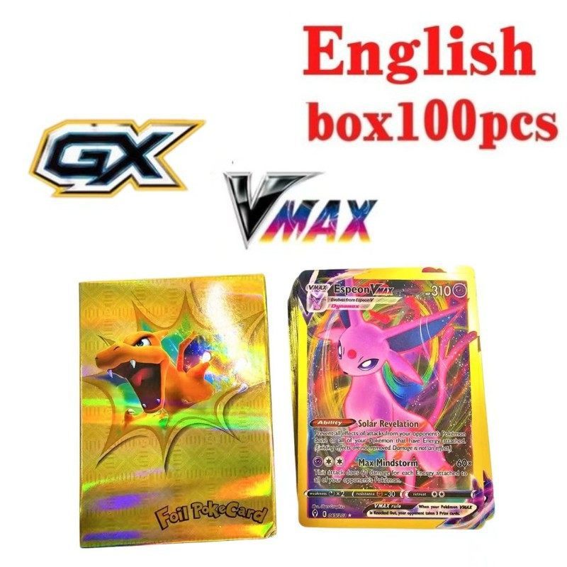 100 cartes dorées ultra rares - Version chinoise, carte anglaise