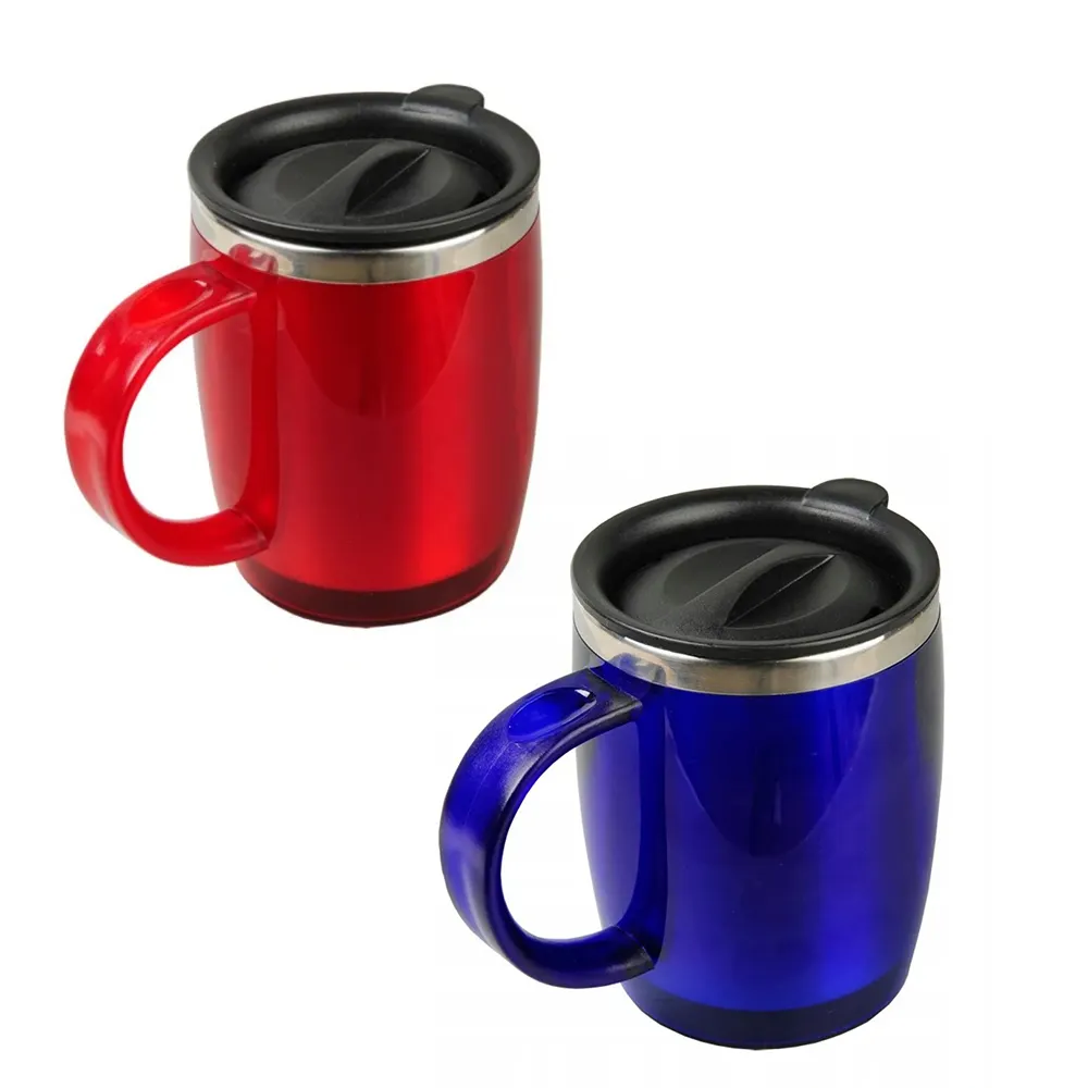 Wholesale Custom Plastic 18/8 Stainless Steel Double Wall Insulated Travel Tumbler Mugs With Lid Handle