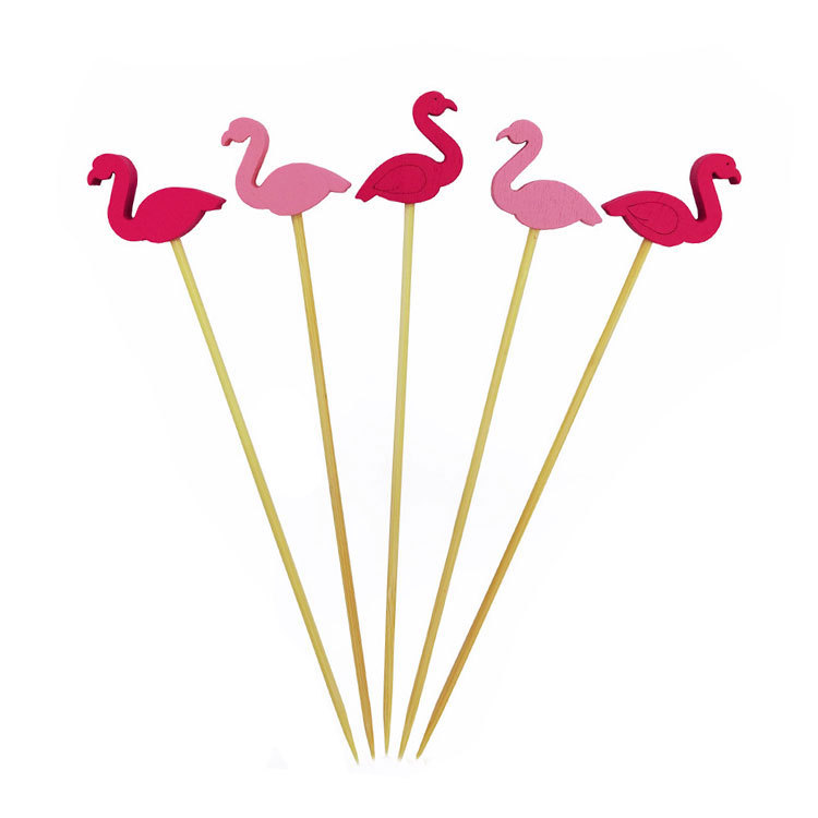 2 flamants roses de couleurs, 13 cm, 100 pièces/sac