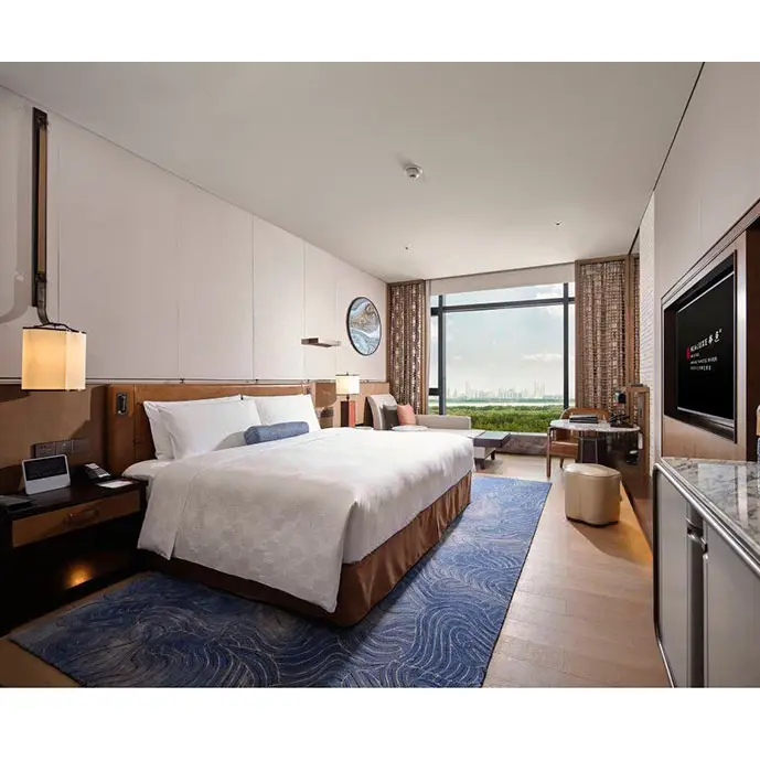 आधुनिक शैली होटल परियोजना फर्नीचर कस्टम 5 स्टार लक्जरी होटल बेडरूम सेट